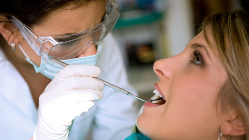 patient at the dental office